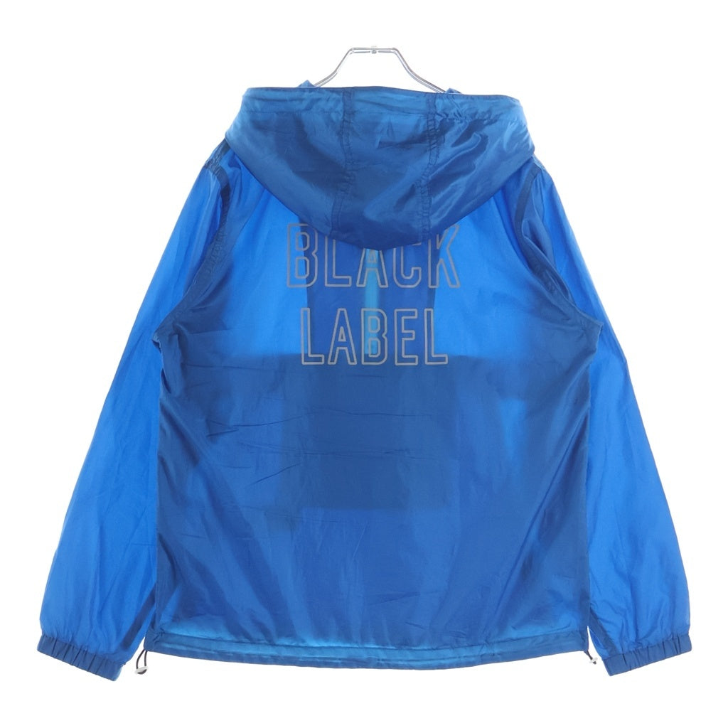 BURBERRY BLACK LABEL(バーバリー ブラックレーベル) バックロゴプリント アノラックパーカー ジャケット ハーフジップ プルオーバー ポリエステル ブルー D1F18-120-24
