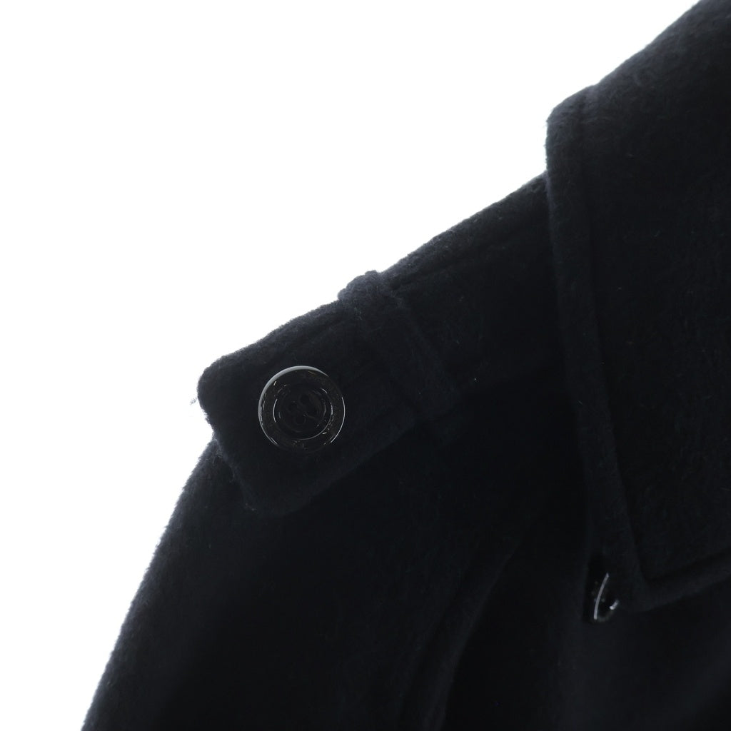 BURBERRY BLACK LABEL(バーバリー ブラックレーベル) ダブルブレスト ウールハーフコート ブラック B1B23-843-09 レディース