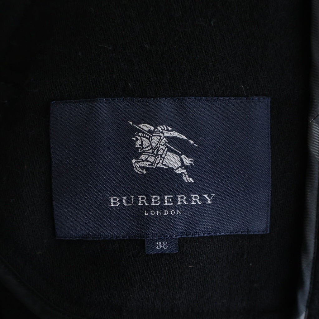 BURBERRY BLACK LABEL(バーバリー ブラックレーベル) ダブルブレスト ウールハーフコート ブラック B1B23-843-09 レディース