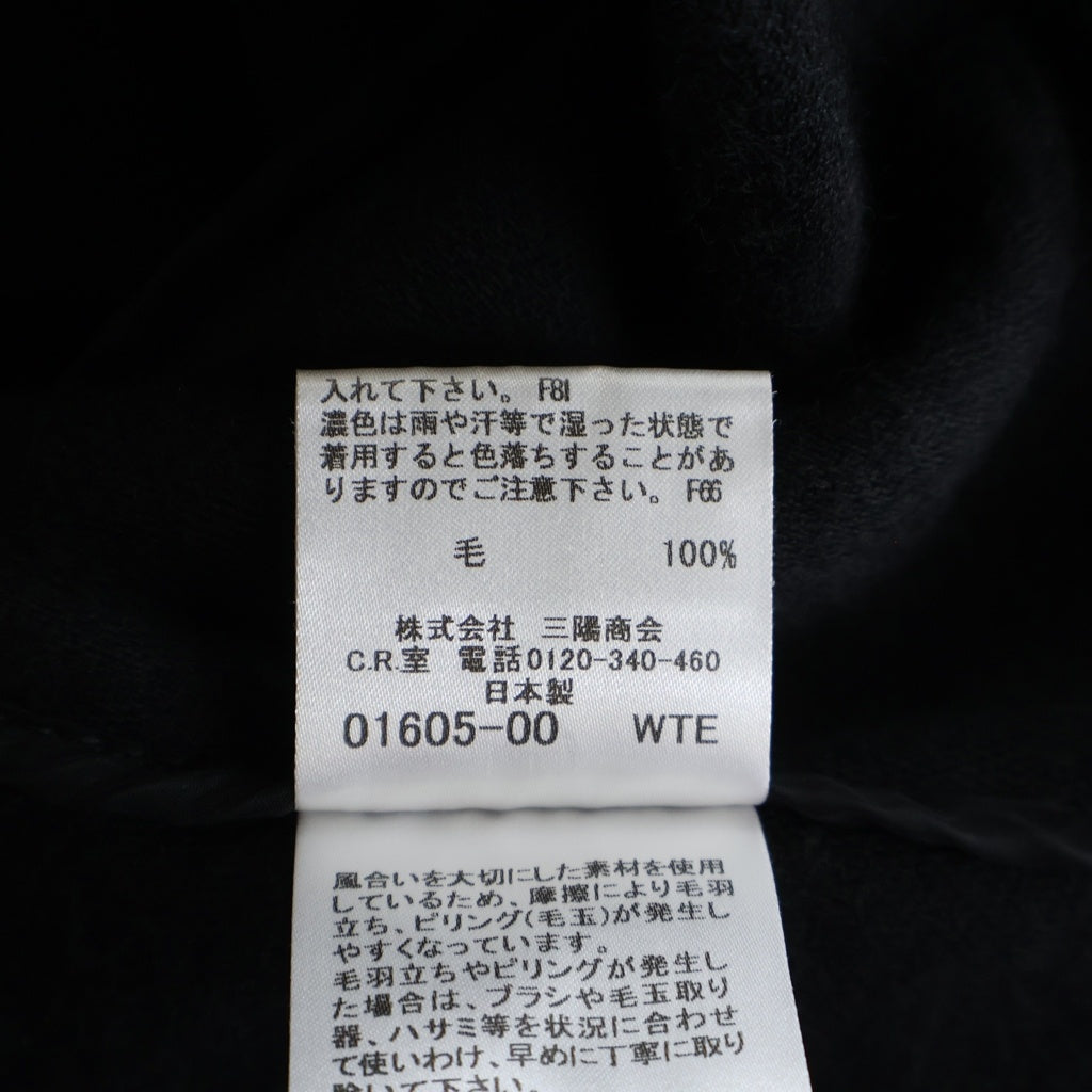 BURBERRY BLACK LABEL(バーバリー ブラックレーベル) ダブルブレスト ウールハーフコート ブラック B1B23-843-09 レディース