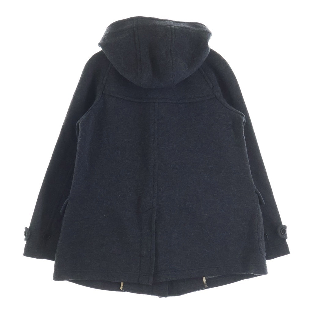 BURBERRY BLACK LABEL(バーバリー ブラックレーベル) ウールニット ダッフルコート フード ジップアップ グレー B1B25-640-08
