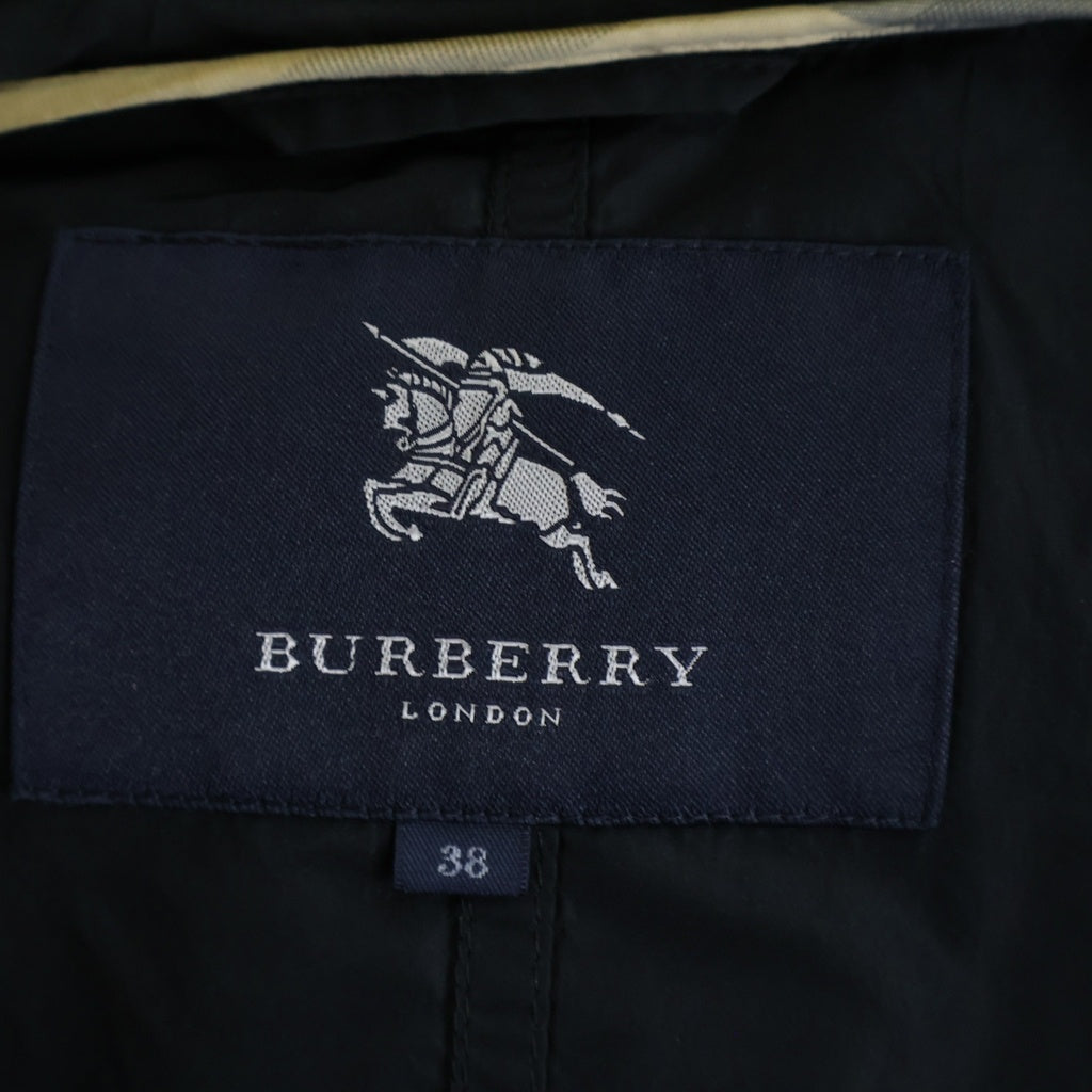 BURBERRY BLACK LABEL(バーバリー ブラックレーベル) ナイロンジップコート ジャケット ポリエステル フード ブラック FRD61-371-28 レディース