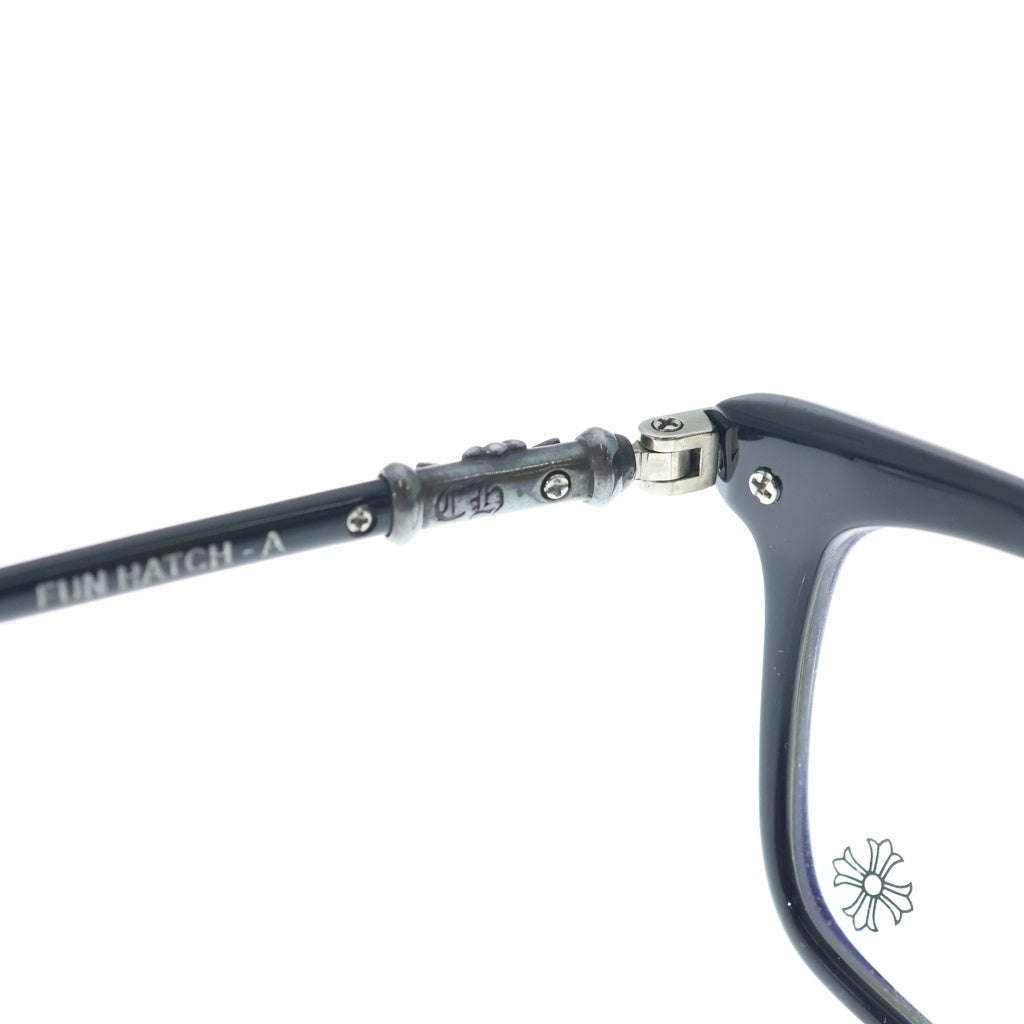 CHROME HEARTS(クロムハーツ) FUN HATCH-A クロステンプル スクエアフレーム メガネ サングラス 眼鏡 アイウェア ブラック