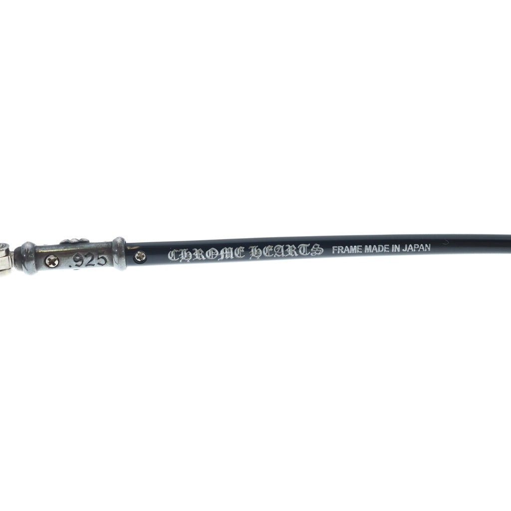 CHROME HEARTS(クロムハーツ) FUN HATCH-A クロステンプル スクエアフレーム メガネ サングラス 眼鏡 アイウェア ブラック