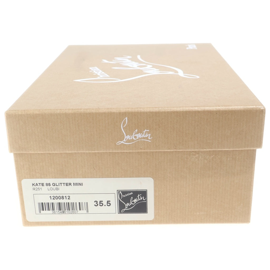 CHRISTIAN LOUBOUTIN(クリスチャンルブタン) KATE85 GLITTER MINI ケイト グリッター ラメ ポインテッドトゥ ハイヒール パンプス #35.5 レッド レディース