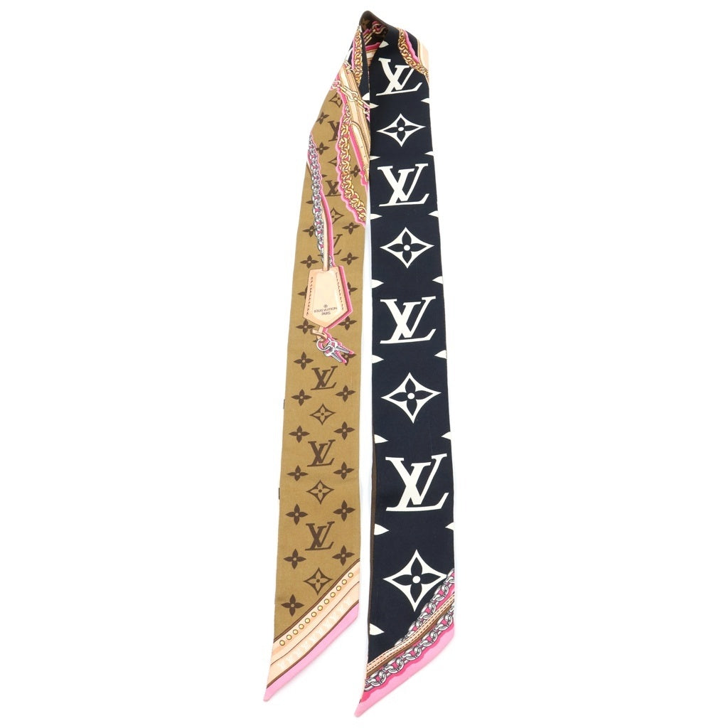 LOUIS VUITTON(ルイヴィトン) モノグラム バンドーBB・アルティメット シルク スカーフ ブラウン/ブラック/ホワイト M76676 レディース