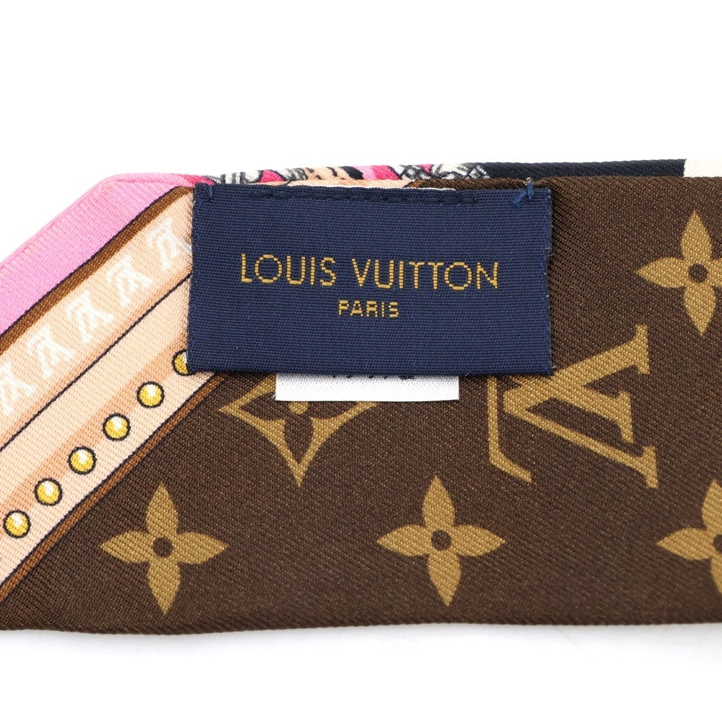 LOUIS VUITTON(ルイヴィトン) モノグラム バンドーBB・アルティメット シルク スカーフ ブラウン/ブラック/ホワイト M76676 レディース