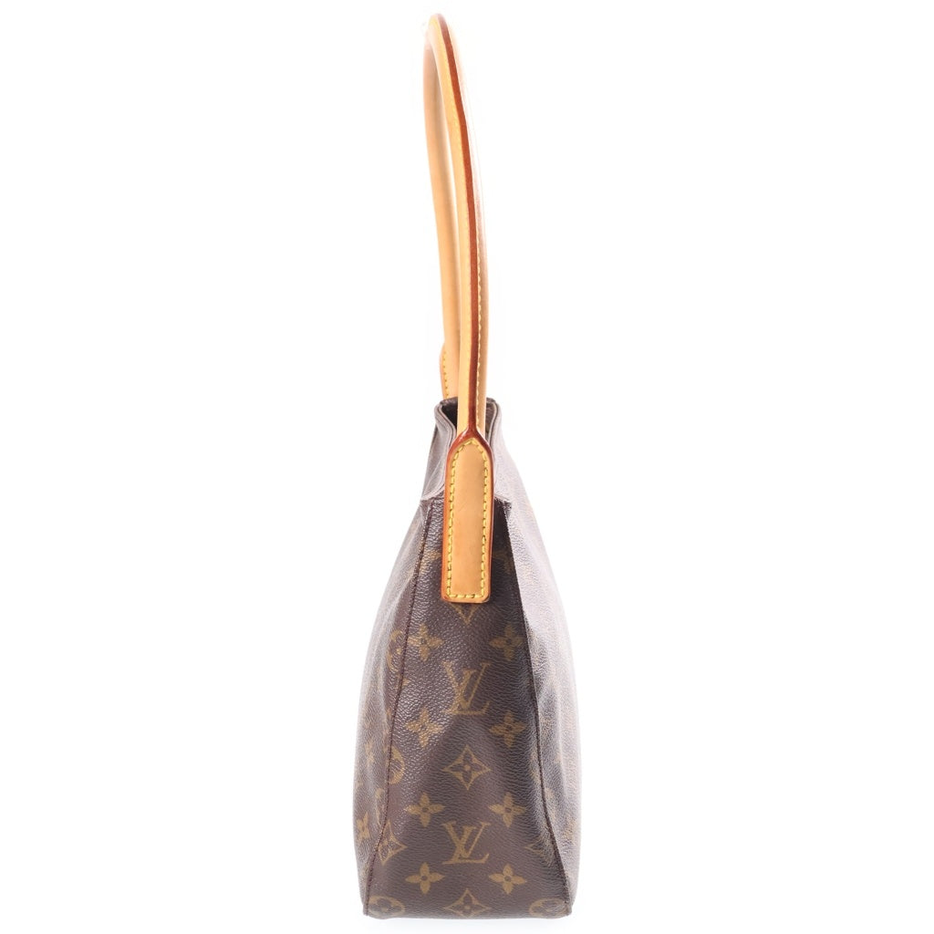 LOUIS VUITTON(ルイヴィトン) モノグラム ルーピングMM PVC レザー ワンショルダーバッグ ブラウン M51146 レディース