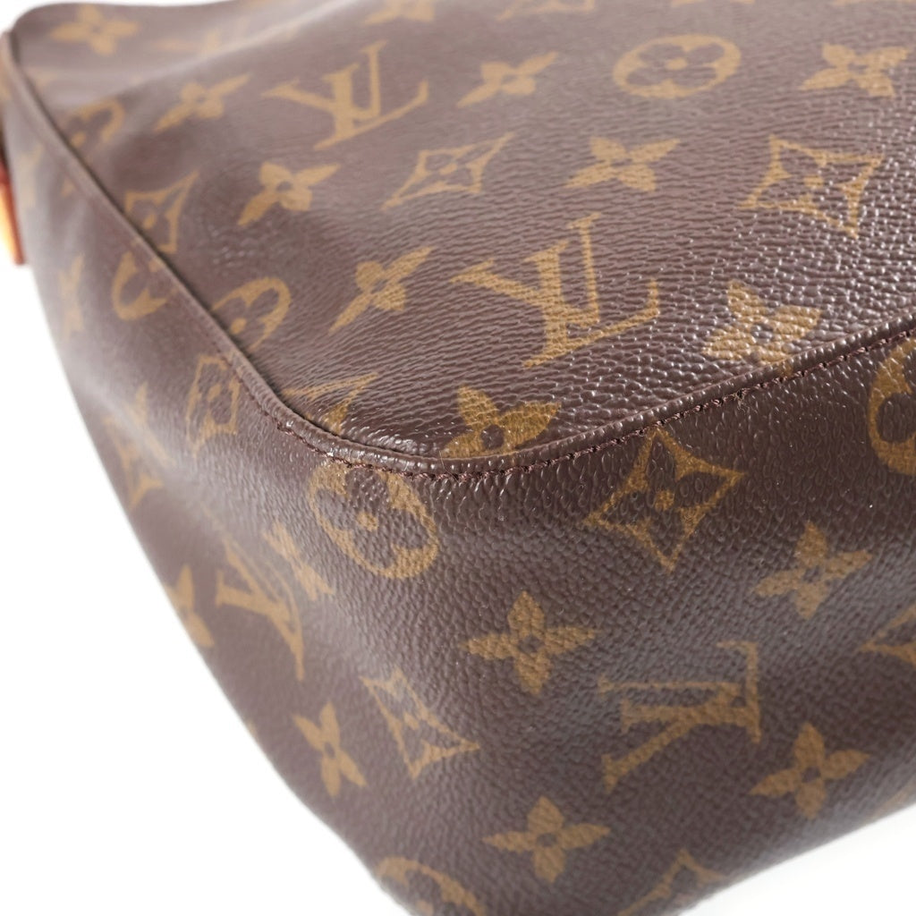 LOUIS VUITTON(ルイヴィトン) モノグラム ルーピングMM PVC レザー ワンショルダーバッグ ブラウン M51146 レディース