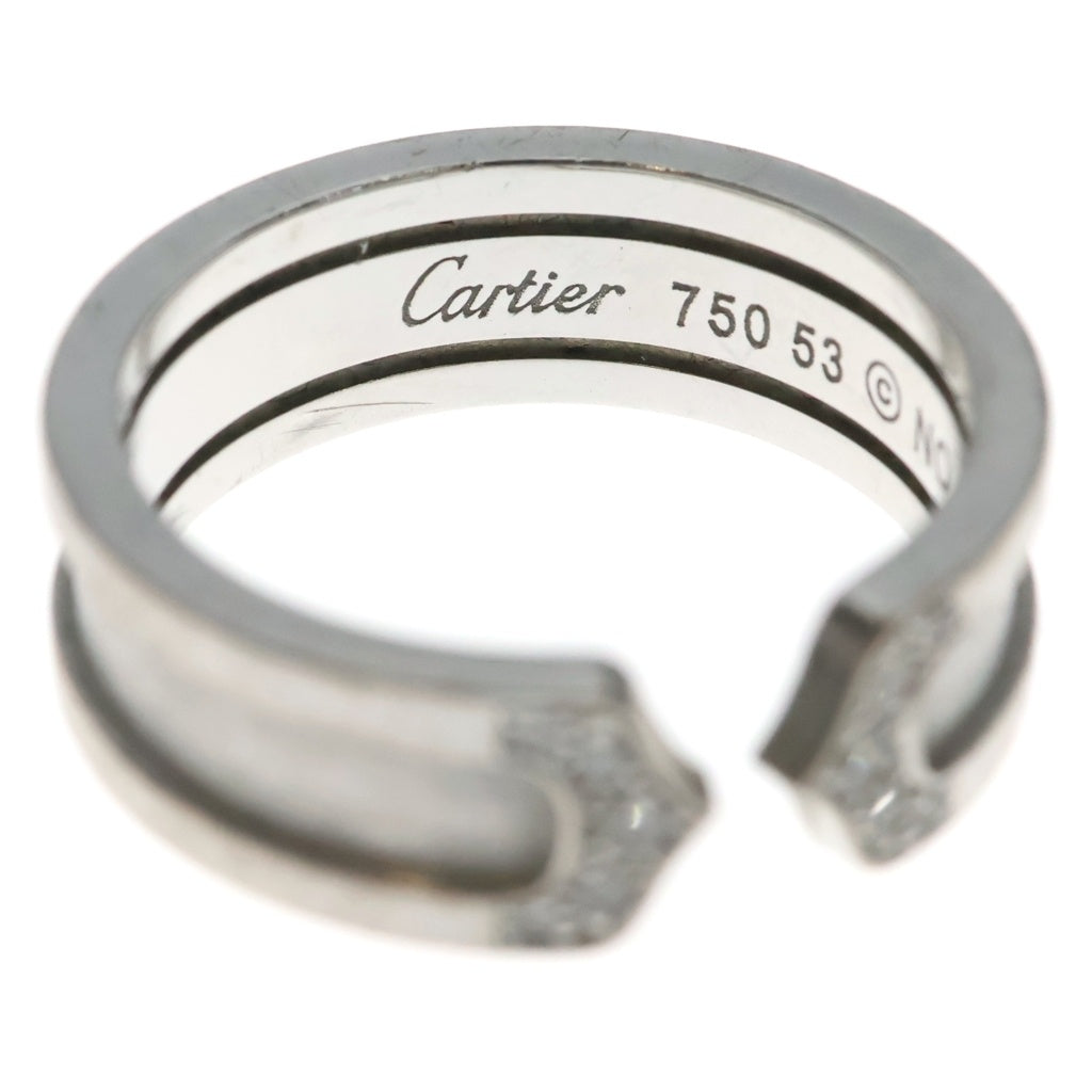 Cartier(カルティエ) 2C ダイヤモンド Au750 K18WG リング 指輪 #53 ホワイトゴールド レディース