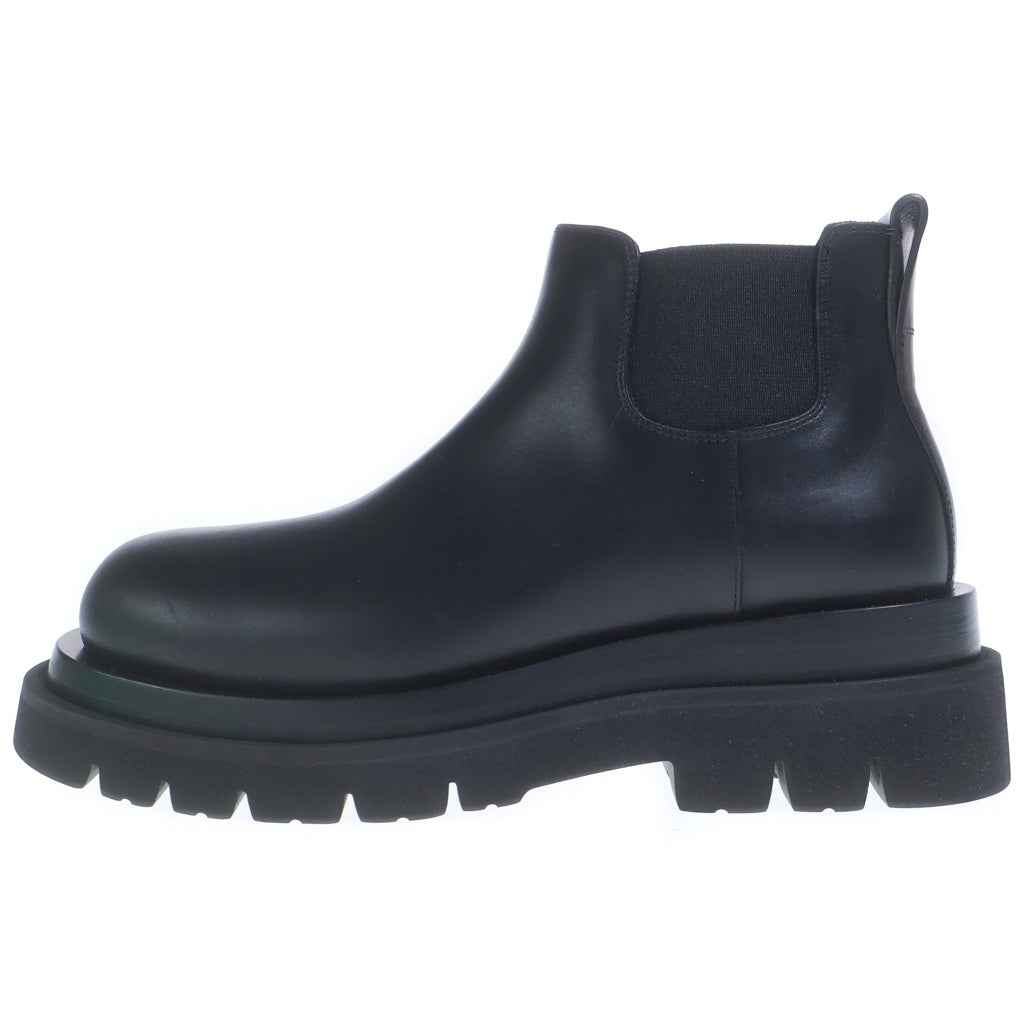 BOTTEGA VENETA(ボッテガヴェネタ) チェルシー レザー サイドゴア アンクル ショート ブーツ ブラック レディース
