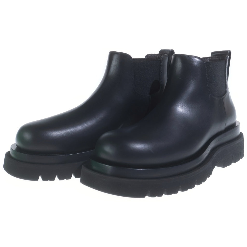 BOTTEGA VENETA(ボッテガヴェネタ) チェルシー レザー サイドゴア アンクル ショート ブーツ ブラック レディース