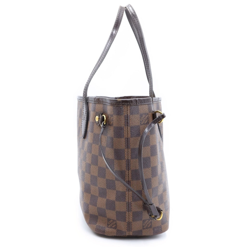 LOUIS VUITTON(ルイヴィトン) ダミエ ネヴァーフルPM 新型 ハンドバッグ トートバッグ ブラウン レザー×PVC N41359 ゴールド金具 レディース