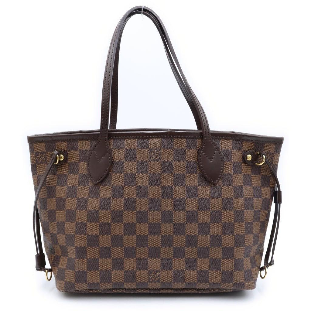 LOUIS VUITTON(ルイヴィトン) ダミエ ネヴァーフル PM ハンドバッグ トートバッグ ブラウン レザー×PVC N40600 ゴールド金具 レディース