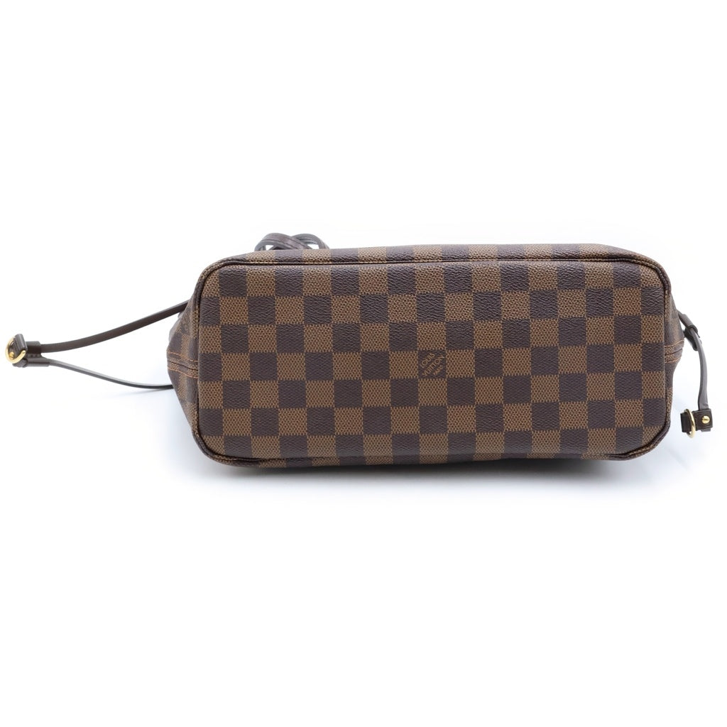 LOUIS VUITTON(ルイヴィトン) ダミエ ネヴァーフル PM ハンドバッグ トートバッグ ブラウン レザー×PVC N40600 ゴールド金具 レディース