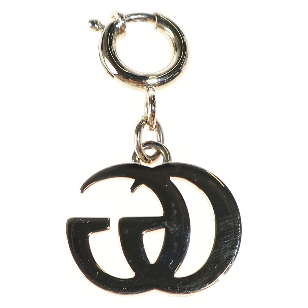 GUCCI(グッチ) GGマーモント ロゴ バッグチャーム キーホルダー ゴールド/グリーン レディース