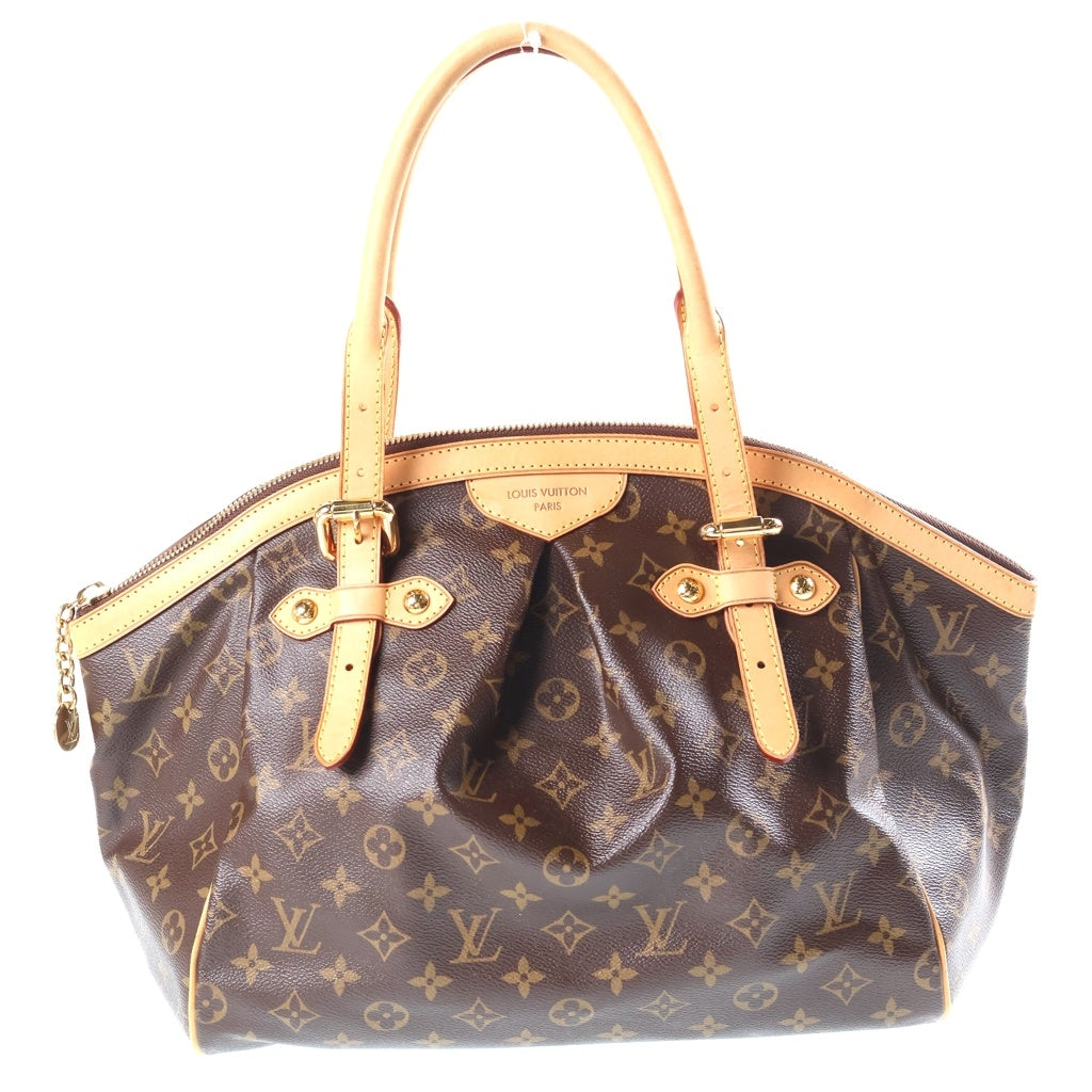 LOUIS VUITTON(ルイヴィトン) モノグラム ティヴォリGM ハンドバッグ トートバッグ ブラウン レザー×PVC M40144 ゴールド金具 レディース
