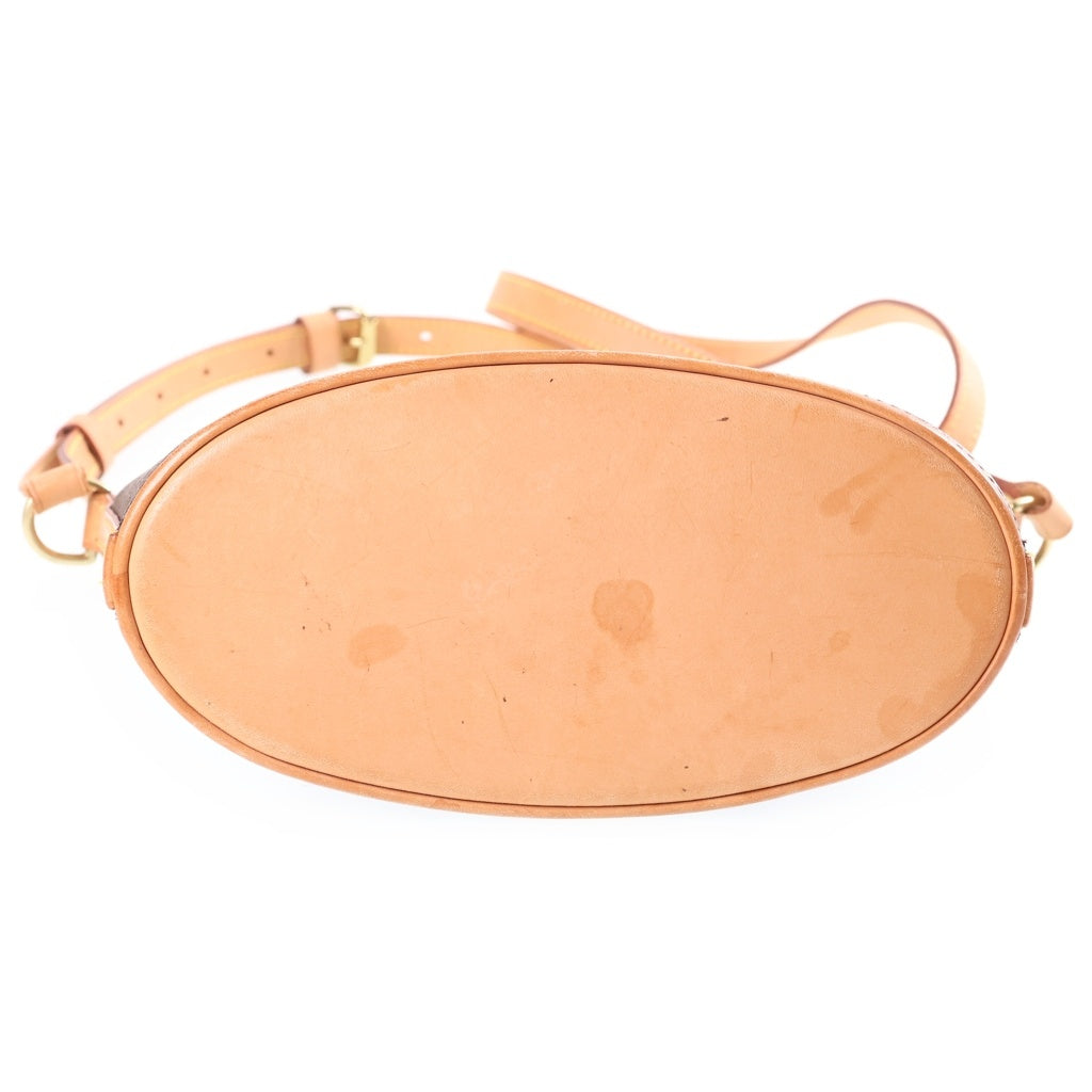 LOUIS VUITTON(ルイヴィトン) モノグラム ドルーオ ショルダーバッグ ブラウン レザー×PVC M51290 ゴールド金具 レディース