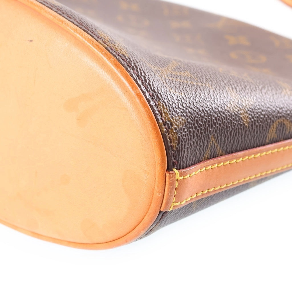 LOUIS VUITTON(ルイヴィトン) モノグラム ドルーオ ショルダーバッグ ブラウン レザー×PVC M51290 ゴールド金具 レディース