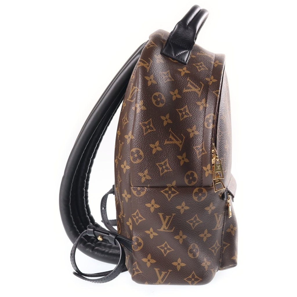 LOUIS VUITTON(ルイヴィトン) モノグラム パームスプリングスMM リュックサック バックパック ブラック×ブラウン レザー×PVC M41561 ゴールド金具 レディース