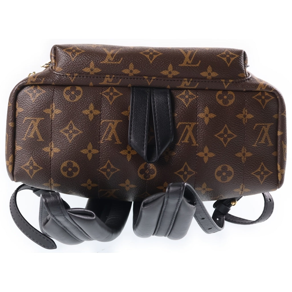 LOUIS VUITTON(ルイヴィトン) モノグラム パームスプリングスMM リュックサック バックパック ブラック×ブラウン レザー×PVC M41561 ゴールド金具 レディース