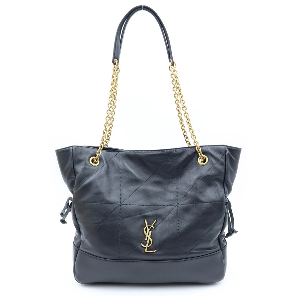 SAINT LAURENT PARIS(サンローランパリ) ジェイミー チェーン トート ゴールド金具 ラムスキン レザー ブラック 809824 レディース