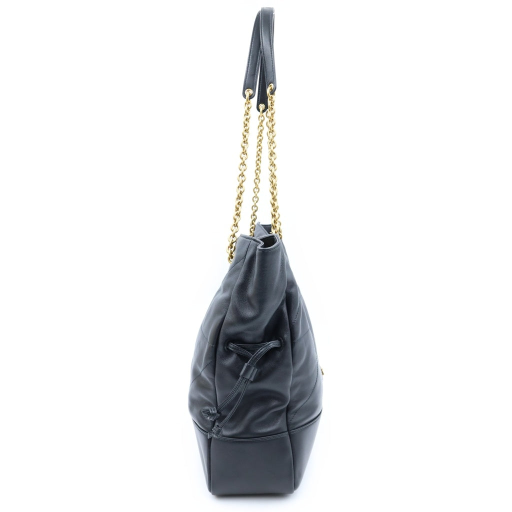 SAINT LAURENT PARIS(サンローランパリ) ジェイミー チェーン トート ゴールド金具 ラムスキン レザー ブラック 809824 レディース