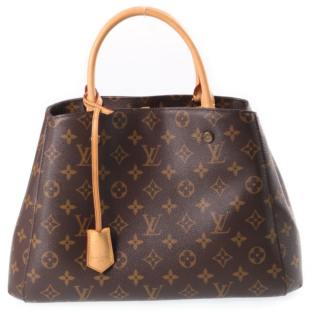 LOUIS VUITTON(ルイヴィトン) モノグラム モンテーニュMM ハンドバッグ ブラウン PVC×レザー M41056 レディース