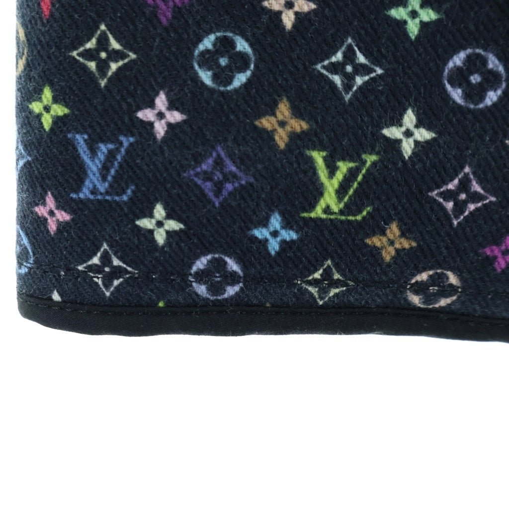 LOUIS VUITTON(ルイヴィトン) モノグラムマルチカラー 七分丈 ロールアップデニムパンツ ブラック レディース