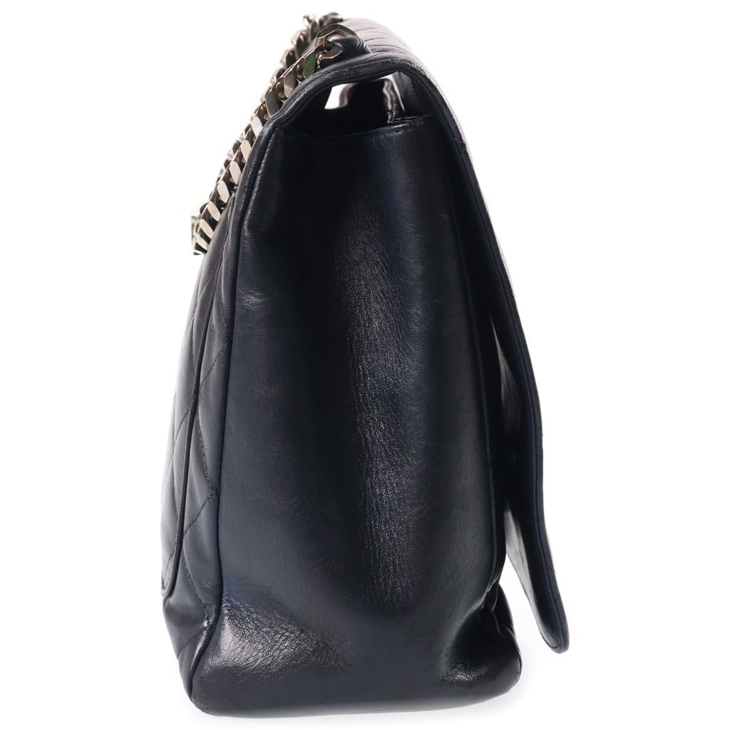 CHANEL(シャネル) ココマーク チェーン ハンドバック マトラッセ シルバー金具 ラムスキン ブラック レディース