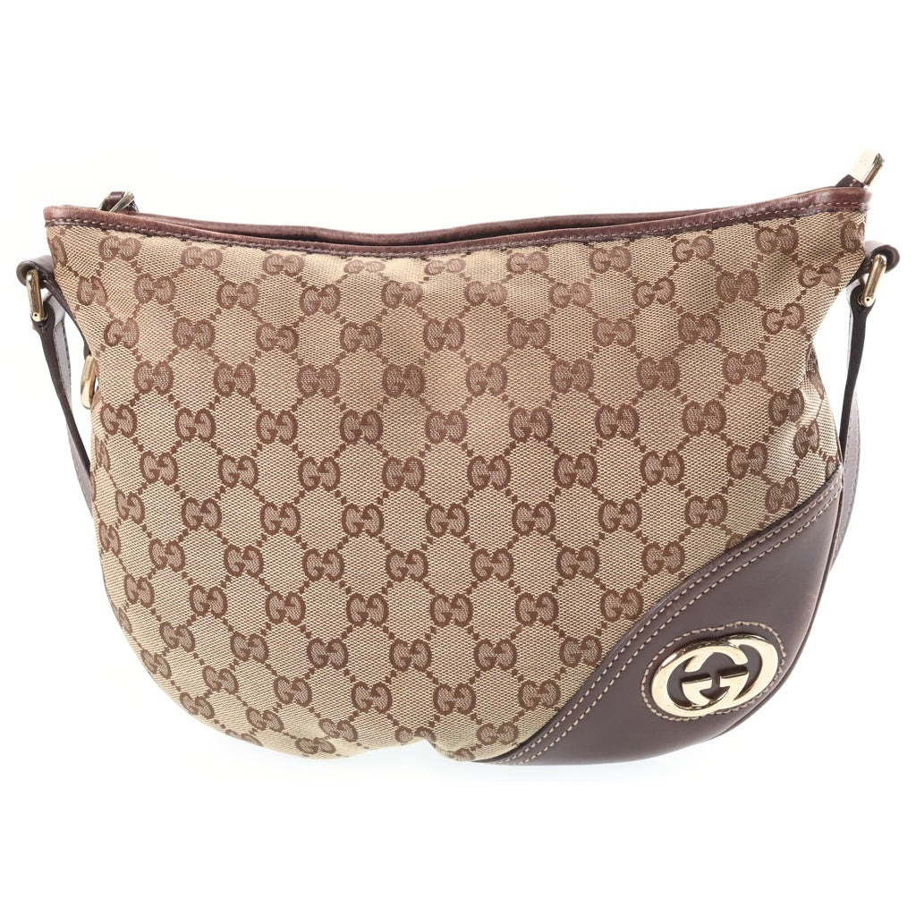 GUCCI(グッチ) ニューフーリット ショルダーバッグ GGキャンバス レザー ベージュ/ブラウン 169998