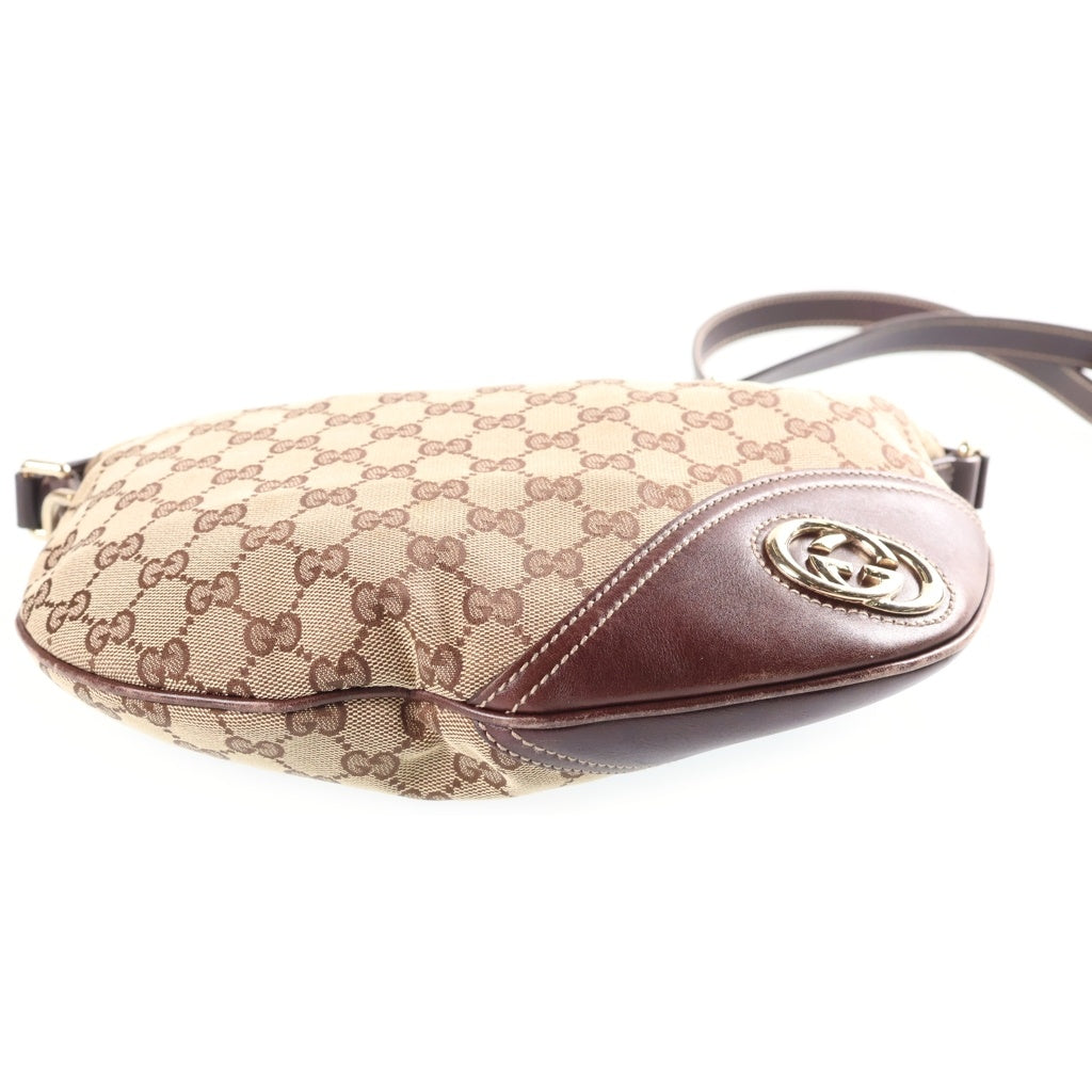 GUCCI(グッチ) ニューフーリット ショルダーバッグ GGキャンバス レザー ベージュ/ブラウン 169998