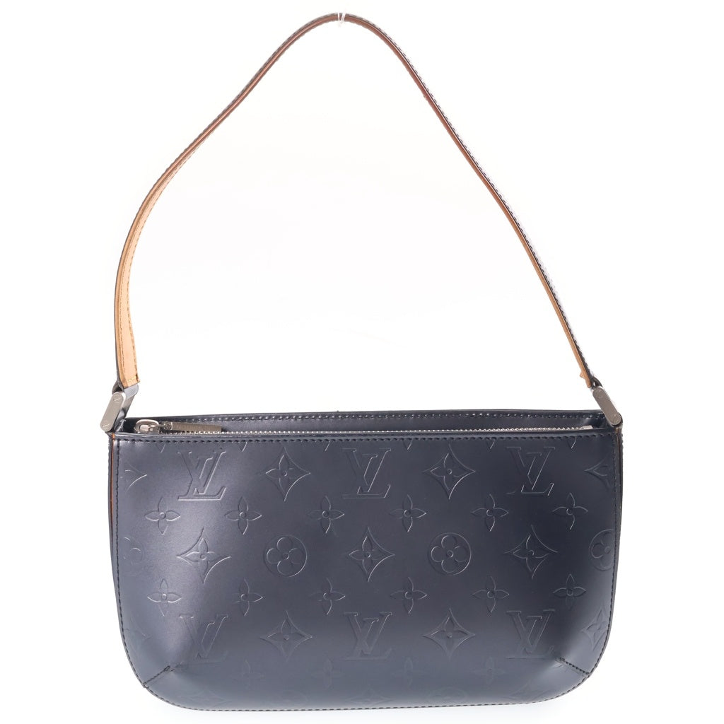 LOUIS VUITTON(ルイヴィトン) モノグラムマット ファウラー ワンショルダーバッグ ミニバッグ メタリックグレー レザー M55142 シルバー金具 レディース