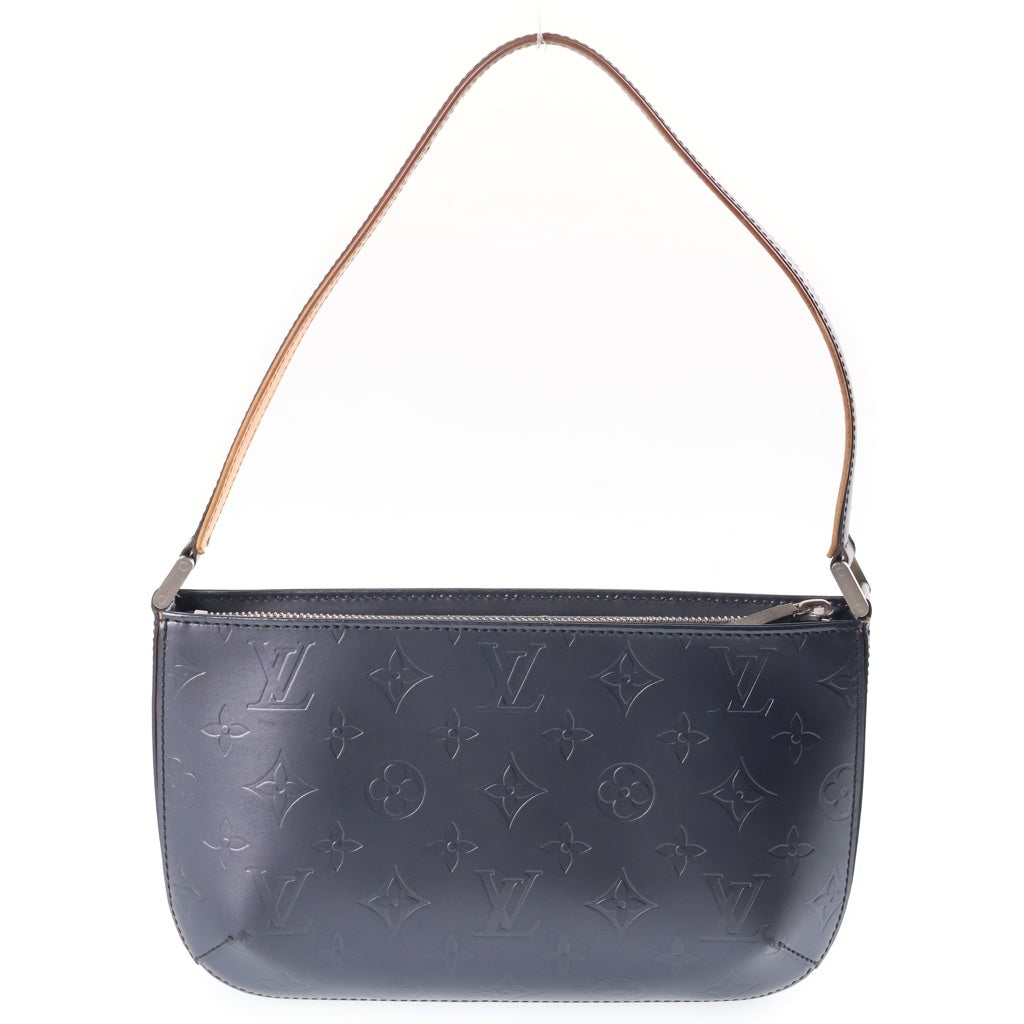 LOUIS VUITTON(ルイヴィトン) モノグラムマット ファウラー ワンショルダーバッグ ミニバッグ メタリックグレー レザー M55142 シルバー金具 レディース