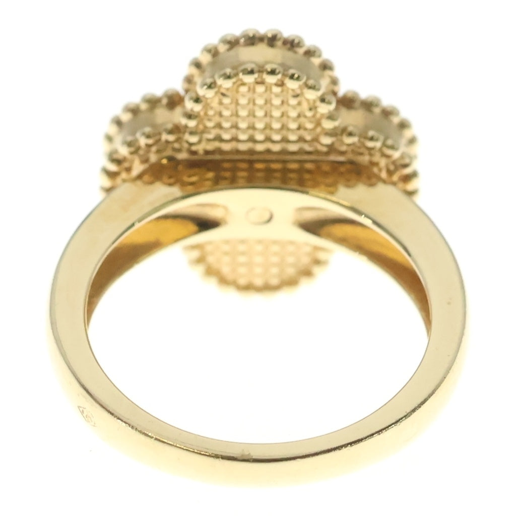 Van Cleef & Arpels(ヴァンクリーフアンドアーペル) ヴィンテージ アルハンブラ マラカイト ダイヤ リング K18イエローゴールド 6.7g レディース