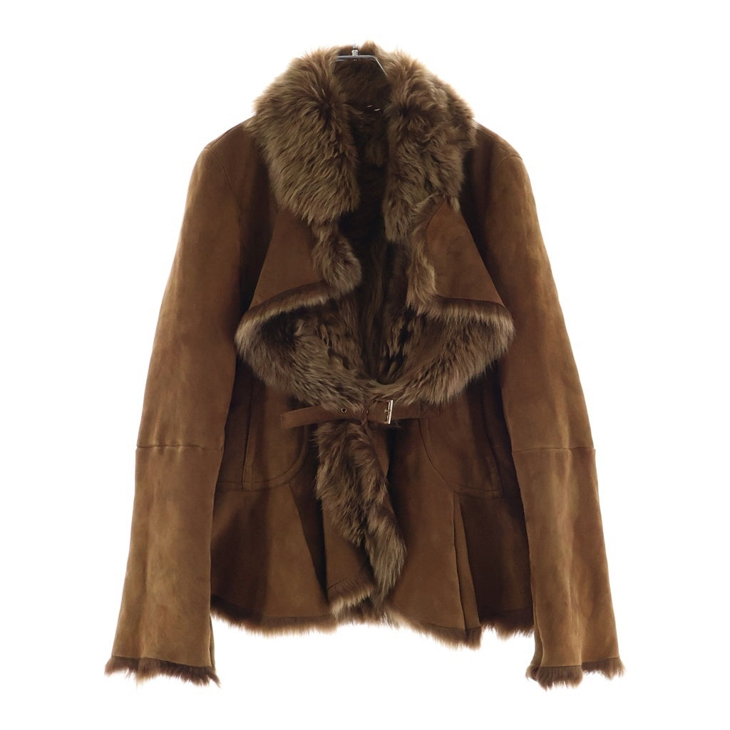 Max Mara(マックスマーラ) ムートンミドル丈 ジャケット コート ブラウン #US6 レディース
