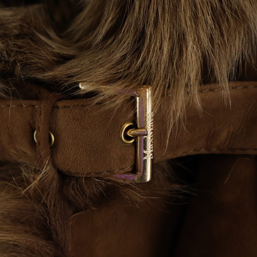 Max Mara(マックスマーラ) ムートンミドル丈 ジャケット コート ブラウン #US6 レディース