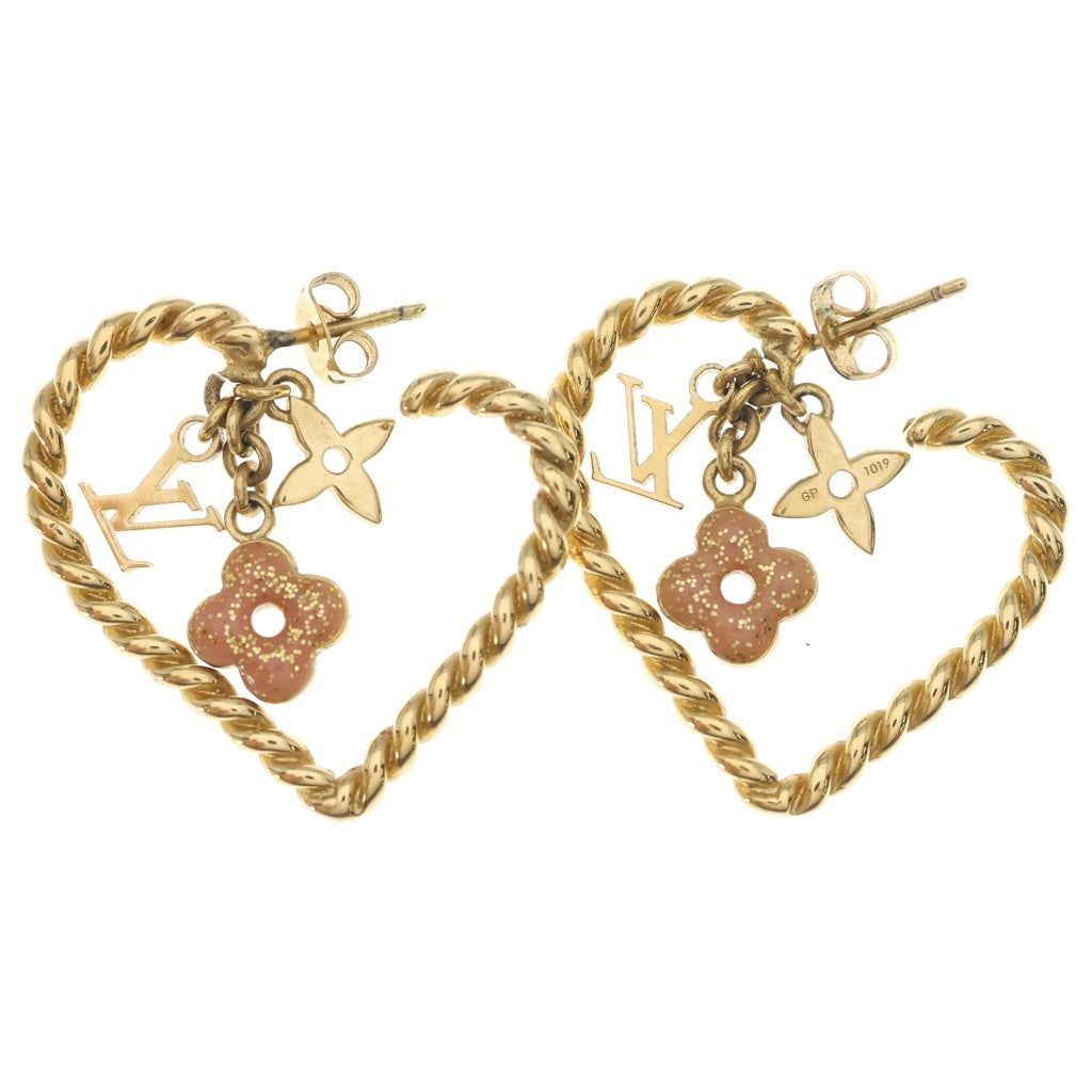 LOUIS VUITTON(ルイヴィトン) スウィートモノグラム ブークルドレイユ インマイハート ピアス ゴールド GP M65948 レディース