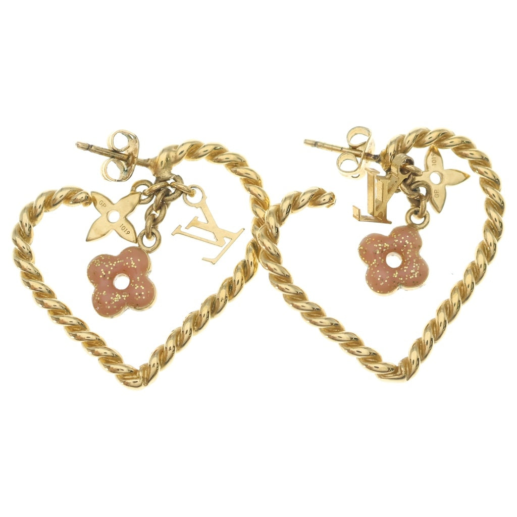 LOUIS VUITTON(ルイヴィトン) スウィートモノグラム ブークルドレイユ インマイハート ピアス ゴールド GP M65948 レディース