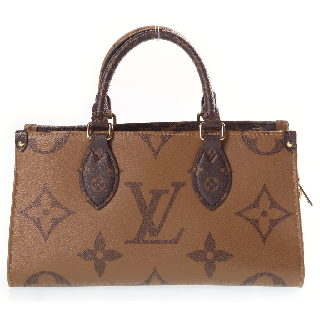 LOUIS VUITTON(ルイヴィトン) モノグラムジャイアントリバース オンザゴー EW 2WAY ハンド ショルダーバッグ ゴールド金具 ブラウン M14236 RFID レディース