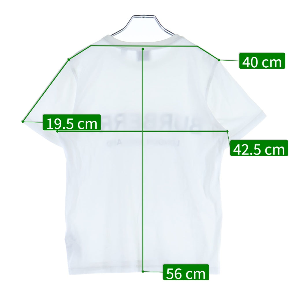 BURBERRY(バーバリー) フロントロゴプリント 半袖Tシャツ カットソー ホワイト 8008894