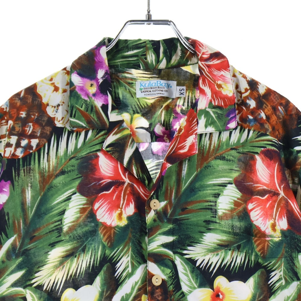 KULA BAY(クラベイ) 総柄 レーヨン ハワイアン オープンカラーシャツ マルチカラー