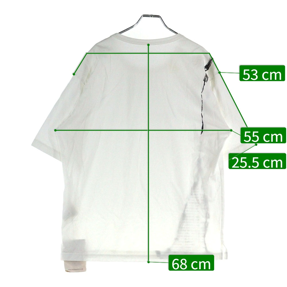 Ground Y(グラウンドワイ) Tape jersey Short sleeves big T テープジャージーショートスリーブビッグTシャツ GG-T22-024 ホワイト