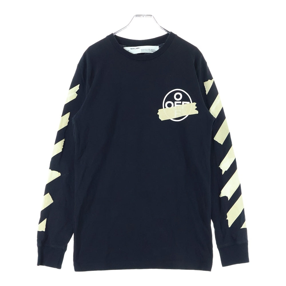 OFF-WHITE(オフホワイト) 20SS TAPE ARROWS テープアロー コットン 長袖Tシャツ ブラック OMAB001R20185002