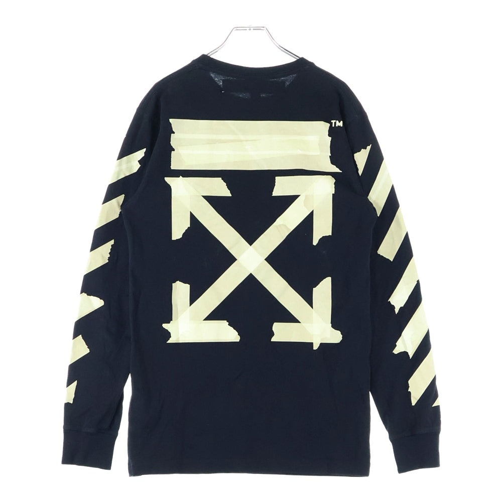 OFF-WHITE(オフホワイト) 20SS TAPE ARROWS テープアロー コットン 長袖Tシャツ ブラック OMAB001R20185002