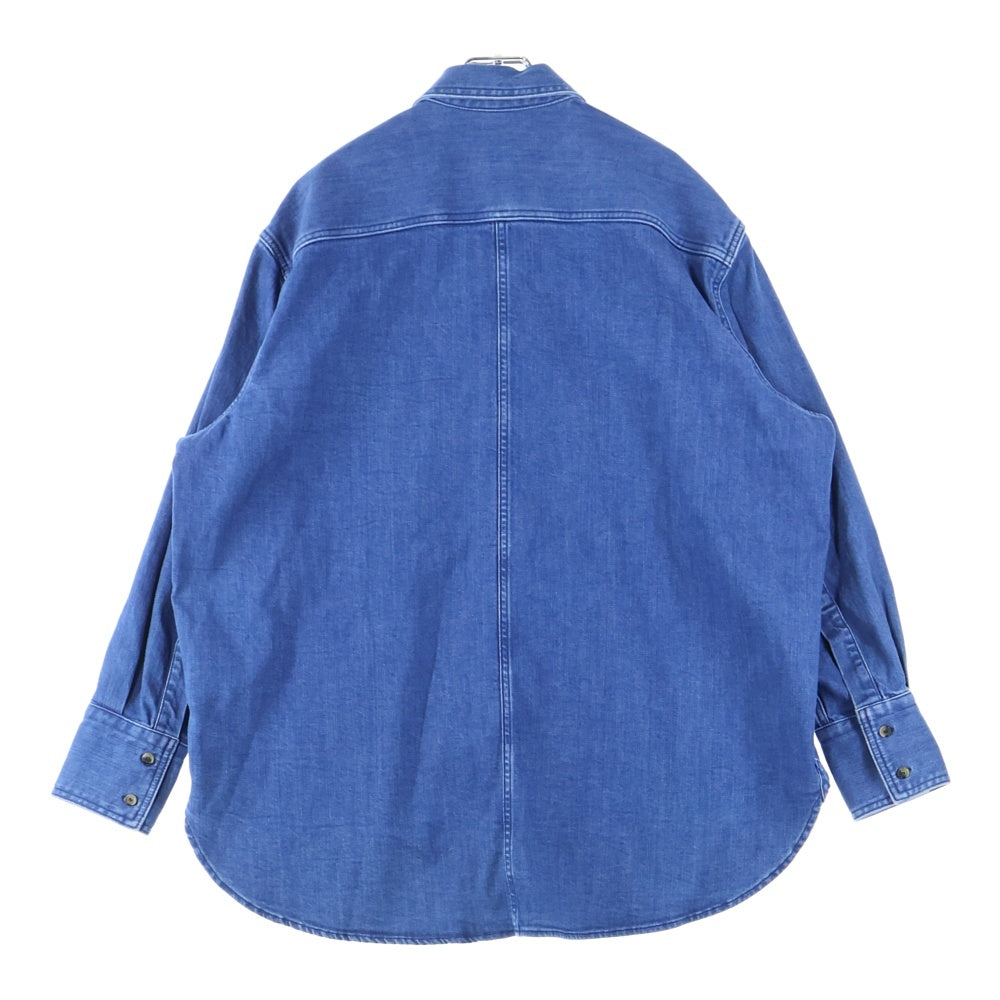 J.W.ANDERSON(ジェー ダブリュー アンダーソン) ELEPHANT EYE BUTTON SHIRT アイボタン レギュラーカラー デニム 長袖シャツ インディゴ SH0179PG0872800