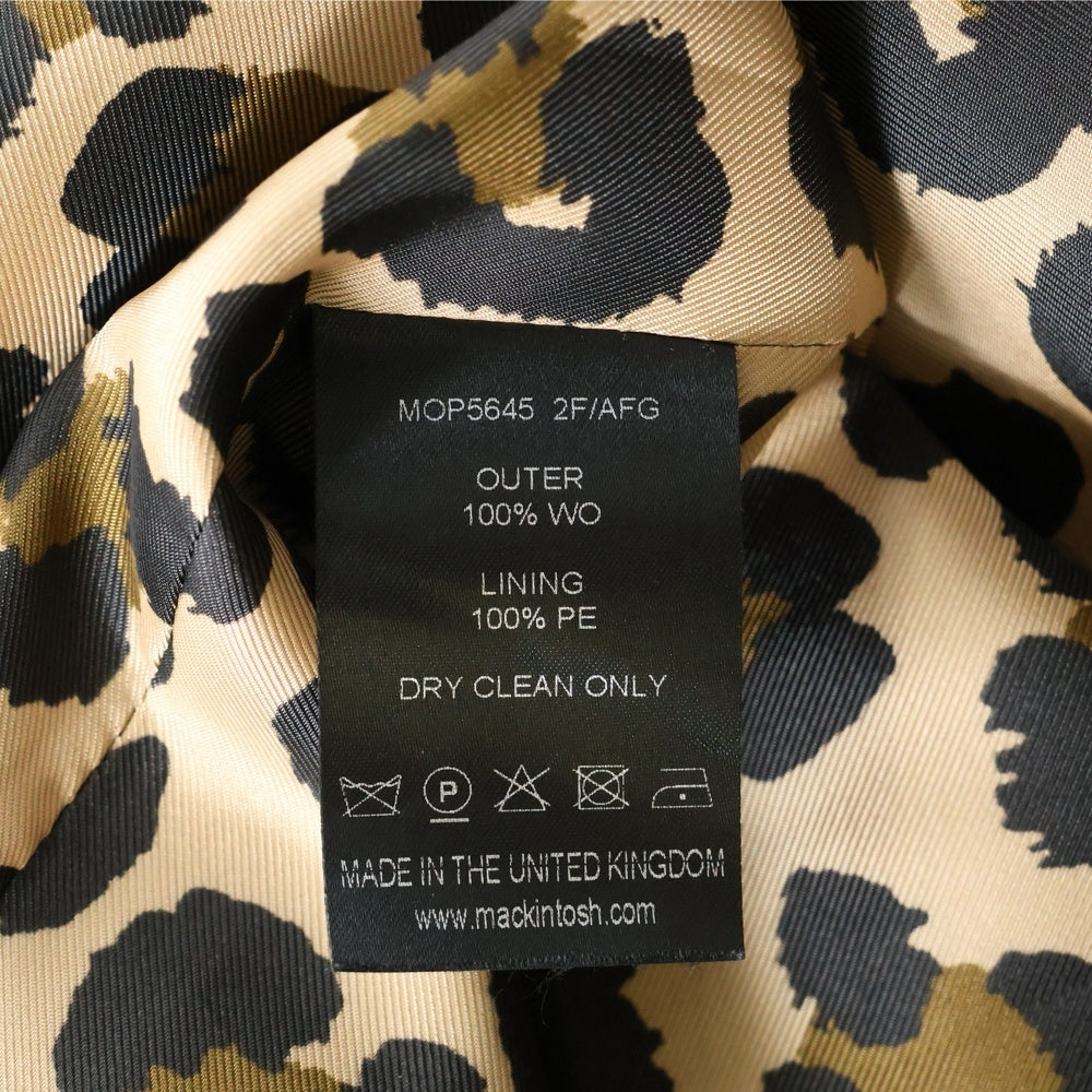 MACKINTOSH(マッキントッシュ) 22AW HUMBIE HOOD TOMORROWLAND別注 ハンビーフード 裏地レオパード ウール ロングコート レディース ブラック L222MO1084FL2KL