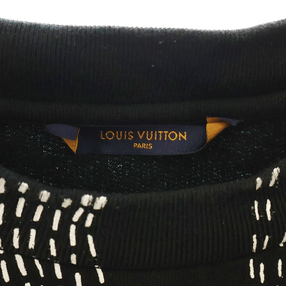 LOUIS VUITTON(ルイヴィトン) 20AW フラワープリンテッド クルーネックウェットトレーナー ブラック RM202 IHN HJY85W