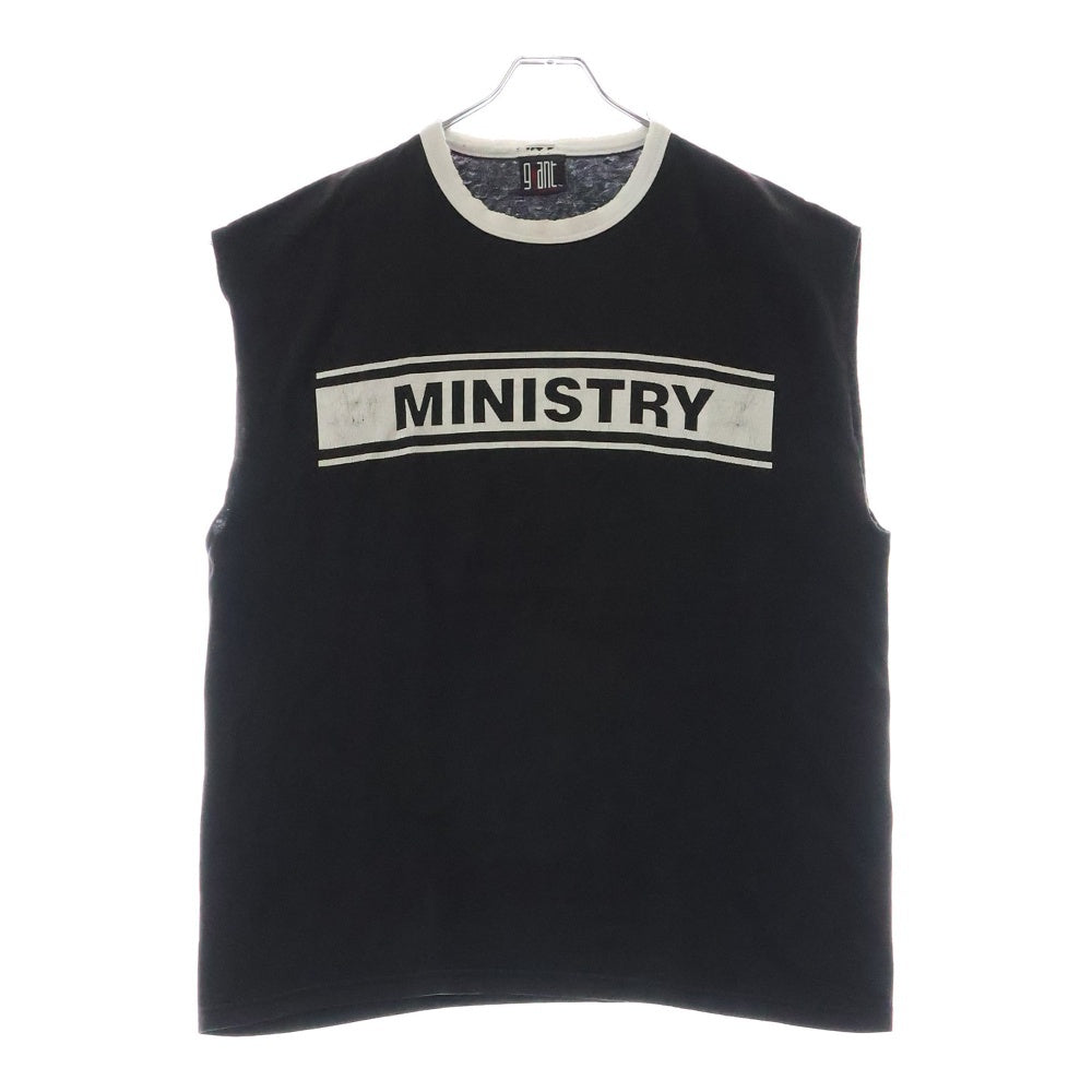 VINTAGE(ヴィンテージ) 90s MINISTRY DARK SIDE OF THE SPOON ミニストリー ダークサイドオブザスプーン ノースリーブ Tシャツ 半袖カットソー ブラック