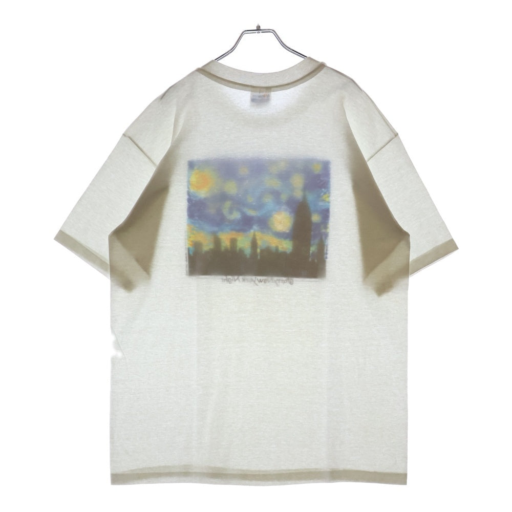 VINTAGE(ヴィンテージ) 80s Van Gogh Starry Night New York TEE ゴッホ フロントプリント半袖Tシャツ カットソー ホワイト